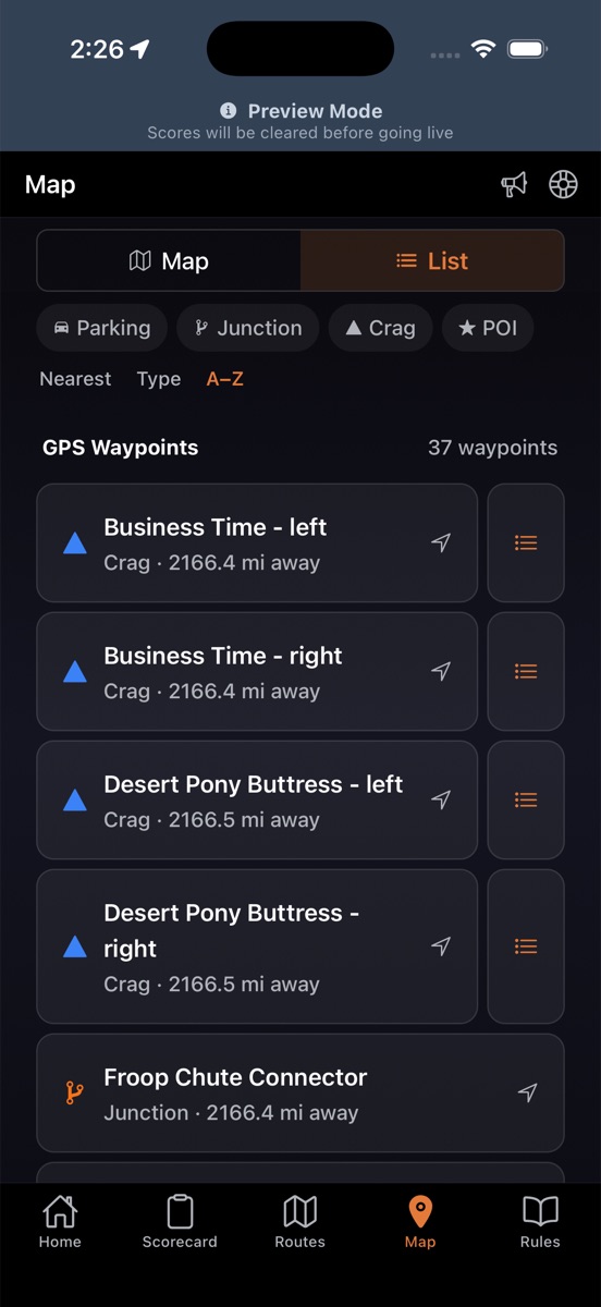 Map — List View